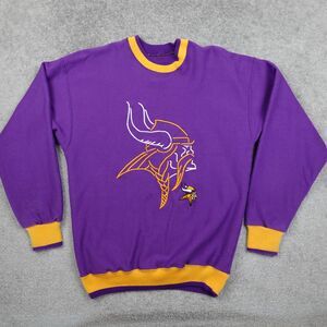 Vintage Minnesota Vikings Sweater Mens M Purple NFL Football Crewneck Sweatshirt